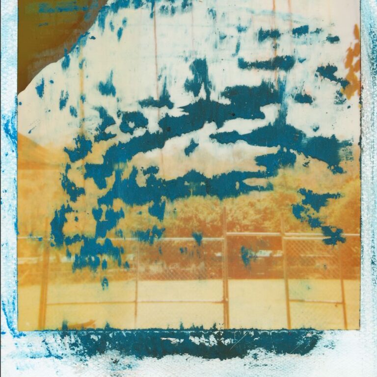 Paintings with wax on polaroid pictures Costa Rica